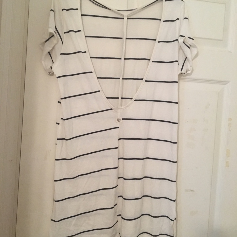 Backless striped dress